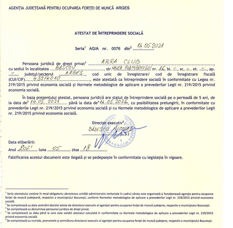atestat-intreprindere-sociala-ARRA-CLUB